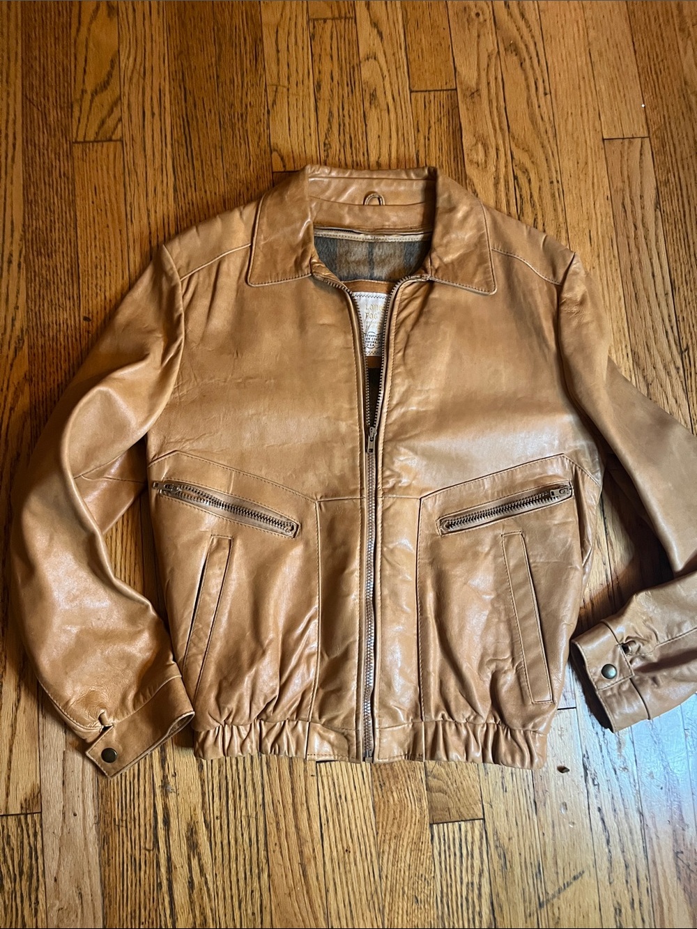 Vintage Leather London Fog Jacket Lined USA Made